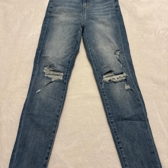 American Eagle Outfitters Denim - American Eagle Outfitters Womens Ripped Blue Skinny Jeans